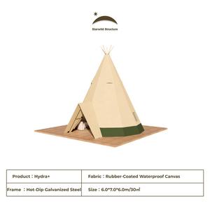 Tipi Tipi Indien Glamping Tente Extérieure Toile Imperméable Camping Tipi Tente pour Adultes Famille - Product Image 2