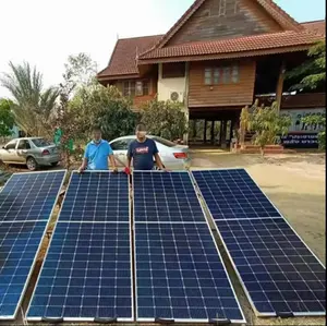 Ensemble complet 10kwh 15kwh Lifepo4 batterie au lithium 6kw 10kw kit de panneau solaire système de stockage d'énergie domestique avec batterie et onduleur