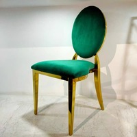 Chaises de banquet empilables de haute qualité en acier inoxydable vert foncé et rose, rembourrées, pour hôtel, centre commercial, salon, hôpital