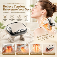 Eveekon Masseur de cou sans fil pour le soulagement de la douleur Masseur shiatsu pour les tissus profonds du cou et des épaules avec chaleur