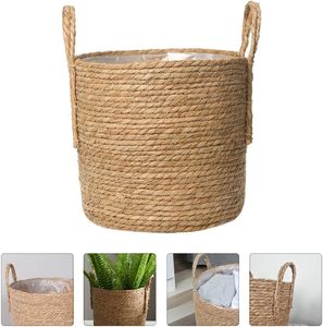Nordic Woven Straw Modern Round Eco-Friendly <b>Storage</b> <b>Basket</b> <b>Large</b> Floor Use High Quality Wholesale - Product Image 3