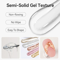 BORN PRETTY-Gel pour ongles semi-solide multifonctionnel sans essuyage, marque privée, gel de moulage sans écoulement pour poudre de chrome, 5ml