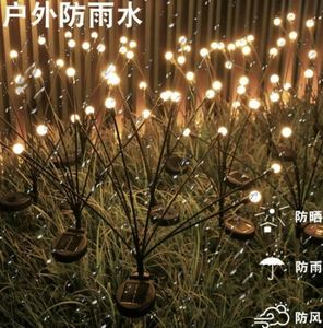 Resin Solar Lights Waterproof 4 Pack Upgraded Swaying Wind Lights Stand Mount Round Outdoor <b>Garden</b> Decoration Warm White - Product Image 3