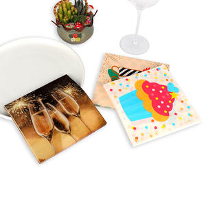 Роскошные печатные Коктейльные бумажные салфетки на заказ салфетки одноразовые салфетки для свадебного ресторанного бара - Product Image 6