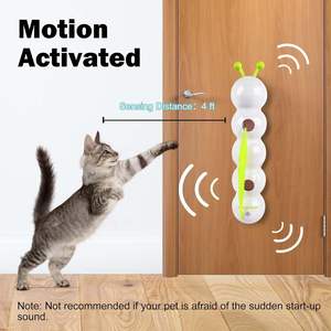 Intelligent Interactive Cat <b>Toy</b> Motion Activated Wack A Worm <b>Post</b> <b>Toy</b> With Tail Automatic Emerging from The Hole Teasing Cat <b>Toy</b> - Product Image 3