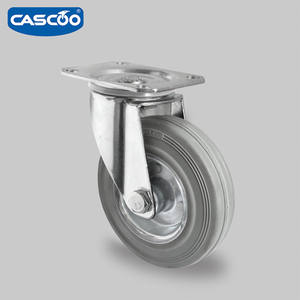 CASCOO 5 Zoll Industrie rollen Räder 125mm Voll gummi mit Stahl felge <span class=keywords><strong>German</strong></span> <span class=keywords><strong>Caster</strong></span> Schwenk wagen Überroll käfige Trolleys Räder - Product Image 4