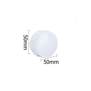 50x50mm IP65 <b>Waterproof</b> Round Junction <b>Box</b> ABS Plastic Pre-drilled 4 Holes with Rubber Plugs Outdoor <b>Electrical</b> Enclosure - Product Image 3