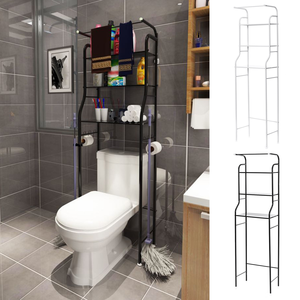 Étagère de salle de bain peu encombrante sur cuvette de toilette/Machine à laver avec 3 étagères Étagère de rangement étanche pour accessoires de salle de bain - Product Image 3