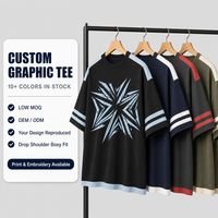 T-shirt graphique personnalisé Y2K Gothique pour homme, coupe oversize à épaules tombantes, style streetwear, coupe carrée, en coton, OEM ODM, imprimé tribal, punk