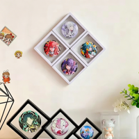 Kotak Display Suspensi Mengambang TPU Minimalis dengan Film Pelindung Transparan untuk Perhiasan dan Barang Kecil, Display Meja