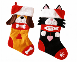 Meias de Natal Fofas para Pets: Bolsas de Presente de Pelúcia para Cães, Gatos, Raposas e Preguiças – Decoração de Natal e Sacolas para Petiscos de Animais de Estimação - Product Image 5