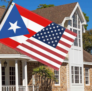 Bandera de <span class=keywords><strong>Puerto</strong></span> Rico de EE. UU. de 3x5 pies, Bandera Puertorriqueña Americana para Exteriores, Impresión a Doble Cara, Decoración para Jardín con Ojales de Latón - Product Image 2