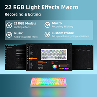 Clavier mécanique topographique blanc ZORNHER ZH870, 88 touches, rétroéclairage RVB programmable, sans fil, pour le jeu et le bureau