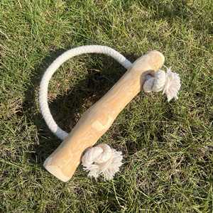 New Arrival Dog Teeth Grinding stick bite resistant Degradable Wood Hemp Cotton <b>Rope</b> Knot Dog Chew Toys - Product Image 3