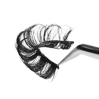 Faux cils en bande, volume russe D-curl, 3D, en vison, effet œil de chat, naturels, en grappe, marque privée