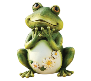 รูปปั้นกบเรซิ่นนั่งอยู่ในสวน - Product Image 6