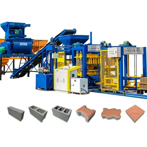 Fly ash Concrete Block Making Machine Aac Block Production Line Recycled Plastic Bricks Making Machine QT5-15 mud block machine