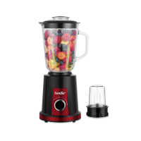 Sonifer SF-8041 Mélangeur de fruits électrique domestique 220 volts 350 watts 2 en 1 avec pot en verre pour broyer et préparer des jus frais