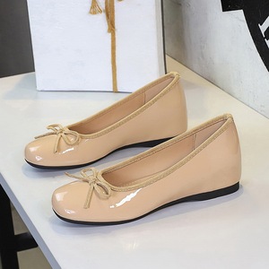 Chaussures de luxe à bout rond avec nœud, style ballerine, talon de 4 cm, pour femme, décontractées, Zapatos Mujer, sandales - Product Image 2
