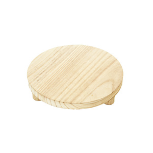 Solid Wood Flower <b>Pot</b> Base Round Natural Color Minimalist Design Living Room <b>Standing</b> Type - Product Image 2