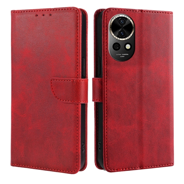 Wholesale Calf Texture Buckle Flip PU Leather Phone Case for Huawei Nova 12 5G