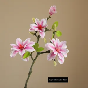 Nouveau Chinoiserie Simulé Main-Sensation Magnolia Fleur <span class=keywords><strong>Zen</strong></span> Rétro Maison Hôtel <span class=keywords><strong>Jardin</strong></span> Aménagement Paysager Floral pour la Saint-Valentin - Product Image 6