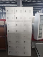Casier métallique personnalisé Armoire d'école en acier 6 9 12 18 portes Casier penderie Casiers rangement pour étudiants avec pieds
