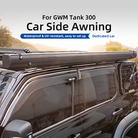 Tente de toit latérale pour GWM Tank 300 (2020-) – Protection UV, résistante à l'eau, en PU, abri de camping extérieur, fixation sur plateforme de toit