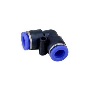 Connecteur de tuyau d'air à connexion rapide en plastique à angle droit bidirectionnel de type L Taille du tube de 8 mm PV06-08-10-12 Connecteur pneumatique à connexion rapide - Product Image 2