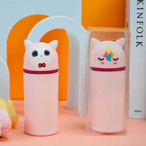 बड़ी क्षमता वाला कार्टून सिलिकॉन पेंसिल केस, छात्रों और बच्चों के लिए स्टैंड-अप पेन होल्डर - Product Image 6