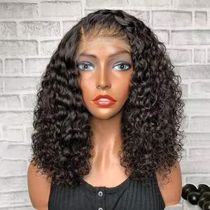 Perruques-naturel Cheveux Humain En <span class=keywords><strong>Gros</strong></span> 13x4 Peluca de ondas profundas Pelucas de cabello humano virgen con frente de encaje para mujeres negras Perruque Naturelle - Product Image 1