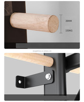 Ventes directes d'usine de barre de décrochage d'échelle de mur suédois en bois de haute qualité ensemble de barre de décrochage de gymnase barre de décrochage en bois