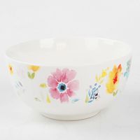 New Bone China Porcelain Mixed Flower In-glazed Designs Bols à céréales de 5.5 pouces avec bol à soupe profond et bols à nouilles Ramen