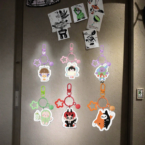 Double Side Printed Flexible Acrylic Mobile Phone Chain Cartoon <b>Anime</b> Style Souvenir Carabiner <b>Keychain</b> - Product Image 3