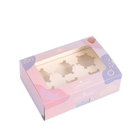 Cajas para Cupcakes y Muffins al por Mayor, Disponibles en Stock, de Grado Alimenticio, con Ventana Transparente Reforzada, para 2-4-6-12 Unidades; Cajas para Empacar Cupcakes
