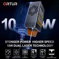 ORTUR Laser Master 3 avec pieds pliables, graveur et découpeur laser puissant de 10 W, commande par application, machine de gravure laser 20000 mm/min