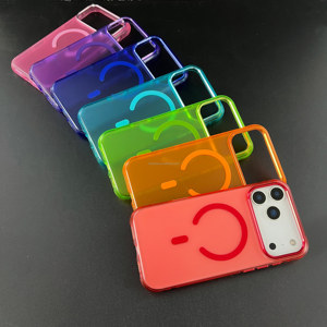 Coques magnétiques pour téléphones portables 2600 <span class=keywords><strong>GS</strong></span>, épaisseur 2,<span class=keywords><strong>3</strong></span> mm, transparentes, avec cadre d'appareil photo en métal mat pour <span class=keywords><strong>iPhone</strong></span> 17 16 15 14 Pro Max - Product Image 1