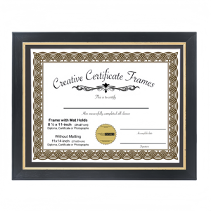 Giấy chứng nhận tốt nghiệp khung A4 Cherry gỗ diploima khung với Vàng TRIM và kính cường lực - Product Image 2