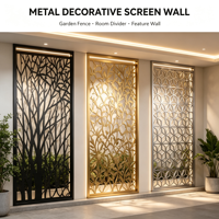 Panneau décoratif en métal découpé CNC, motif personnalisé pour cloison intérieure architecturale