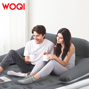 WOQIダブルベッドインフレータブルエアマットレス、ポンプ内蔵セルフブローアップリビングルームホテルパークバスルーム用 - Product Image 4