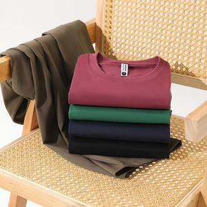 Camiseta OEM personalizada unisex 100% algodón, 260g, de alta densidad, lisa, de manga corta, corte holgado, informal, con logo impreso. - Product Image 6