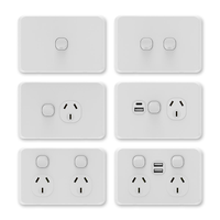 Interruptores y enchufes de pared de PC estándar australiano LangYeao toma de corriente con puerto USB toma de carga interruptor de pared Luz