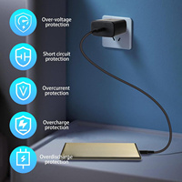 Chargeur mural universel tendance PD 45W GaN OTP à charge ultra rapide, adaptateur USB-C, câble de données Type-C, accessoires pour téléphone