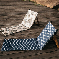 Chaise longue de plage et de pique-nique réglable en bois, portable, avec dossier, imprimé personnalisé, de luxe, pour l'extérieur, vente en gros