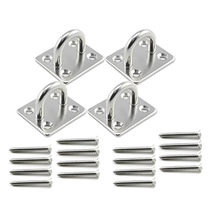 Plaque de fixation murale/plafond robuste en <span class=keywords><strong>acier</strong></span> <span class=keywords><strong>inoxydable</strong></span> 304 avec œil diamanté, idéale pour les balançoires de yoga, les hamacs et la quincaillerie de bateau - Product Image 2