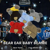 Venta al por Mayor de Gorros de Bebé Bonitos, Unisex, Casuales, de Punto, Cálidos para Invierno, Gorros Infantiles para Viajes y Actividades al Aire Libre.