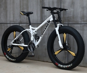 3 Spoke One Piece Wheel Mountain - All-Terrain Bike for Adults Lightweight Wheel Shock-Absorbing Fork - Product Image 5