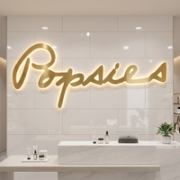 Enseignes lumineuses 3D LED personnalisées pour extérieur, lettres en relief rétroéclairées, montées au mur, pour devantures de magasins et enseignes commerciales
