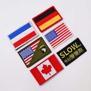 Vente directe en gros de patchs brodés RONDS, patchs personnalisés, patchs brodés pour chapeaux, patchs brodés drapeau national - Product Image 2