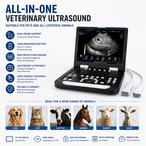 Appareil d'échographie portable avec écran LCD de 15 pouces, scanner de diagnostic vétérinaire avec SSD de 128 Go, système d'<span class=keywords><strong>imagerie</strong></span> clinique de 4,8 kg - Product Image 3